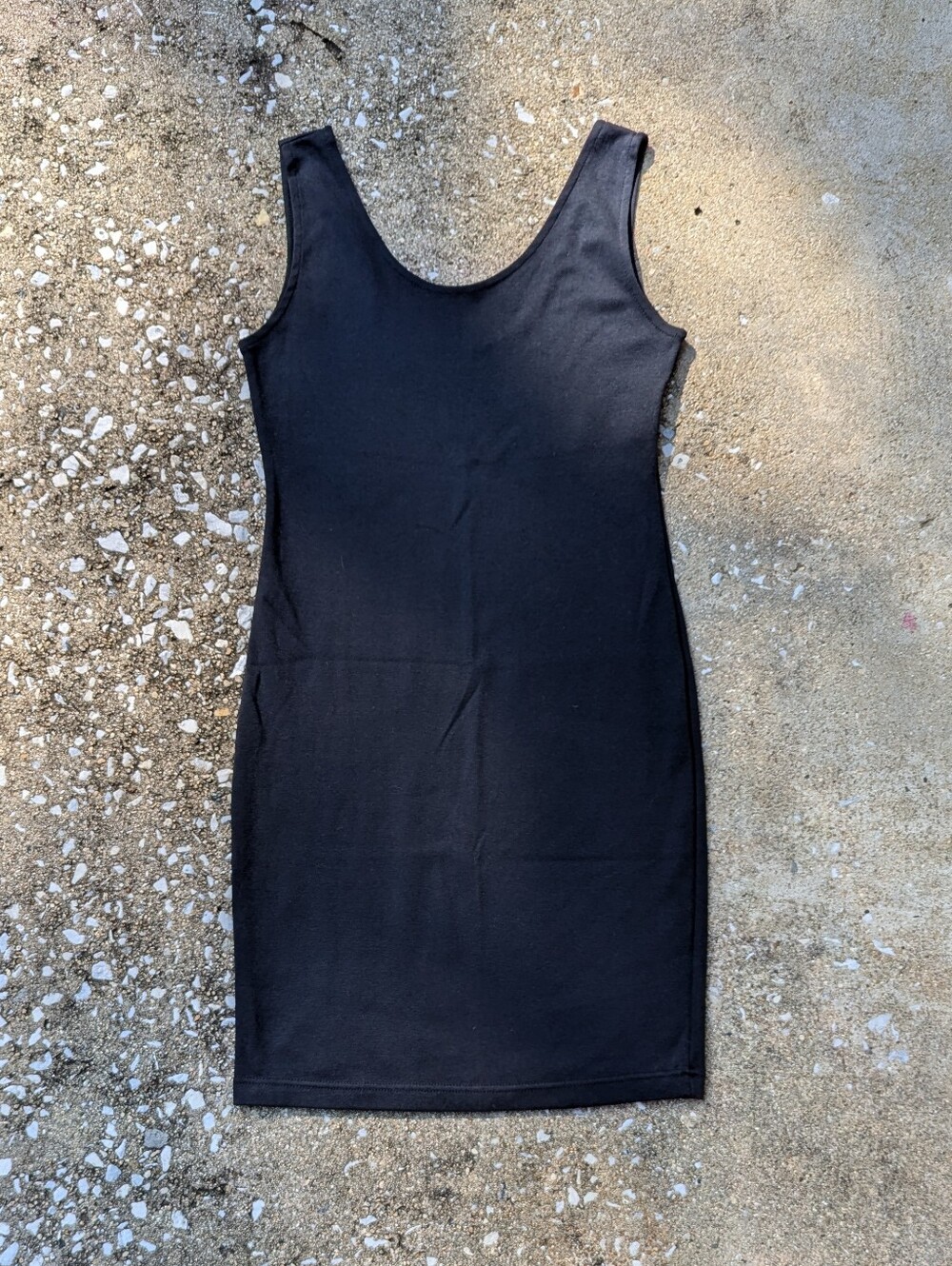 Classic Black Scoop Neck Bodycon Dress - Women's